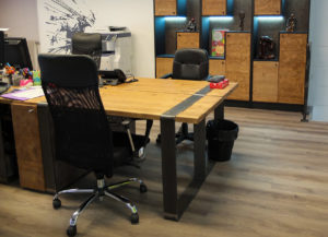 bureaux d'office bois metal
